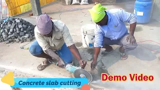Concrete slab cutting very easy-concrete  slab cutting machine demo video