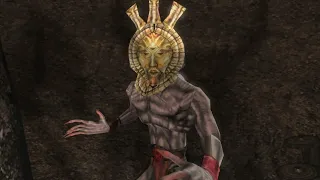 Dagoth Ur deals with a Minotaur (AI voice meme)