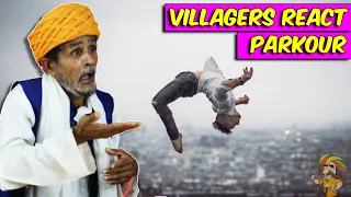 Villagers React To Parkour ! Tribal People React To Parkour