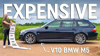 How much has it cost to run our 500hp V10 BMW M5 estate?