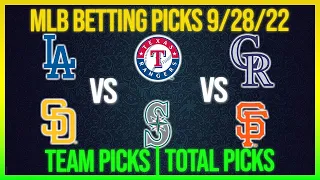 FREE MLB Betting Picks and Predictions Today 9/28/22 Free Baseball Picks MLB Picks Today