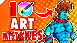 10 Digital Art MISTAKES | Beginner Friendly Tutorial [ REUPLOAD ] Krita & Photoshop