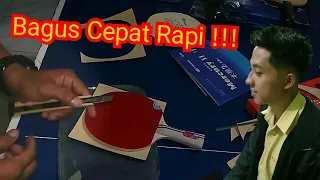 MEMUASKAN !! Cara Mudah Memasang Bet ( Blade ) Tenis Meja ( Pingpong )