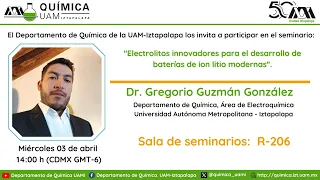 Ciclo de Seminarios del Departamento de Química trimestre 24-I