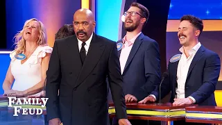 Steve Harvey roasts Connor’s answer on the Feud!!