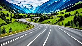 Driving in Swiss ( Highway Flums )