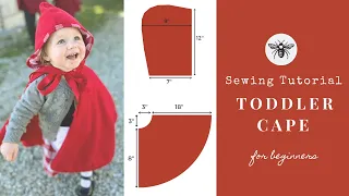 DIY Toddler Cape With Hood Sewing Tutorial