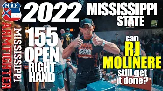 2022 Mississippi State Armwrestling | 155 Pro Right Hand - RJ is still a BEAST!!