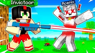 MINECRAFT pero EXISTEN LAS PISTOLAS LASER 😂😱 CRAFTEOS 100% IMPOSIBLES con INVICTOR