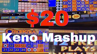 Playing $20 on Different Games of Keno at Green Valley Ranch Casino - Henderson, NV