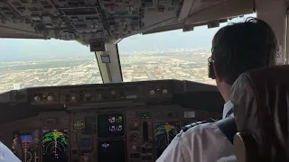 Boeing 767-300 cockpit landing in Miami