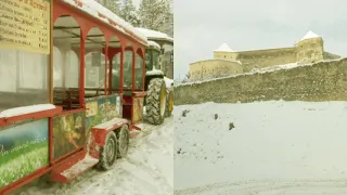 filipina in romania#rasnov#fortress#winter#wonderland