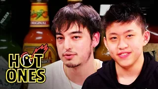 Joji and Rich Brian Play the Newlywed Game While Eating Spicy Wings | Hot Ones