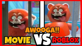 AWOOGA!! Turning Red Movie VS ROBLOX