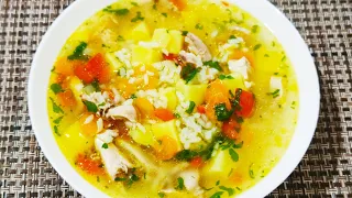 суп с рисом,как приготовить рисовый суп с куриным мясом !! Очень вкусный и сытный  пошаговый рецепт