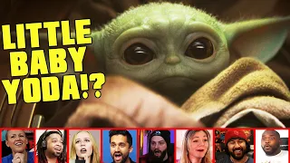 Reactors Reaction To Seeing Baby Yoda In The Disney+ Series The Mandalorian