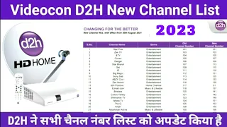 Videocon D2H New Channel Number List 2021 | Videocon Channel Number List | D2H New Channel Number
