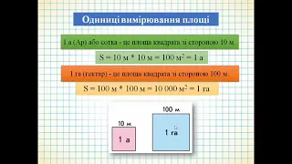 4 клас Математика Одиниці площі