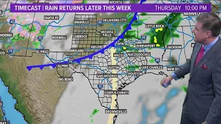 DFW Weather: Latest timeline for the return of rain chances this week