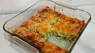 Baked zucchini cheese. Zucchini recipe.