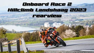 Hillclimb race Landshaag 2023 onboard KTM 1290 SDR race 2 / rearview