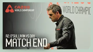 O'Sullivan vs Day R2 ENDING! 🚀🔥 | Cazoo World Championship 2024