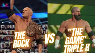 WWE 2K23 - The Rock vs “The Game“ Triple H - Epic Battle 4K HDR Full Match - PS5 Ultra Graphics