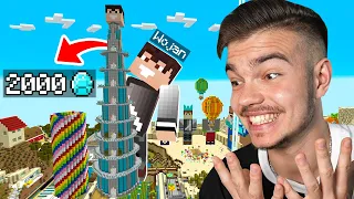 SPRZEDAŁEM WOJANOWI NAJWIĘKSZY WIEŻOWIEC i JESTEM NAJBOGATSZY w Minecraft!