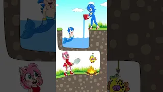Top 3 Sonic Punished Greedy Amy | Funny Animation 🤣🤣🤣 #shorts #animation #story