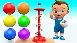 Baby Learning Colors for Children with Color Balls Slider Wooden ToySet 3D Kids Fun Play Educational