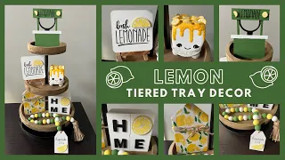 🍋 Lemon Themed Tiered Tray DIYs | Summer Tiered Tray Decor 2024 🍋