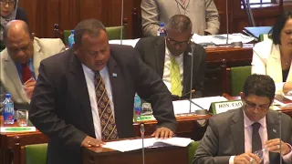 Fijian Minister for Agriculture response to H.E. President's 2017-2018 Parliament opening address