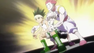 Razor VS Gon, Killua and Hisoka in his main game dodgeball! Hunter X Hunter,  Arc Greed Island