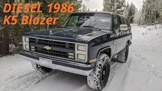 1986 Diesel K5 Blazer Walk Around!!! | 33" Tires | Snow Wheeling | #overlanding #k5blazer #4x4