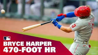Bryce Harper sends ball almost 500 FEET! (470-foot home run blast for Phillies' star)