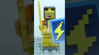 Golden Knight Minifigure from LEGO Minecraft The Iron Golem Fortress (21250) Set Stop Motion Build