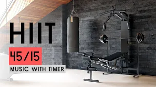 Hiit Workout Timer With Music // 45 seconds work 15 seconds rest  // 13 Rounds