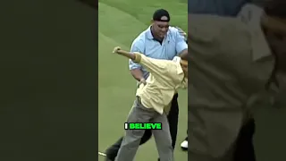 Funny golf moments! Goldberg throwing a reporter in the water!