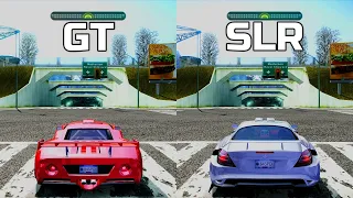 NFS Most Wanted: Ford GT vs Mercedes SLR McLaren - Drag Race