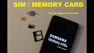 Samsung A10 SIM Card & Micro SD How to Insert or Remove