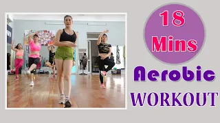 18 Mins Aerobic Dance Workout - Eva Fitness | #Stayhome and Pratice #withme