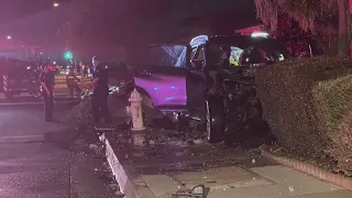 Police rescue driver from burning car