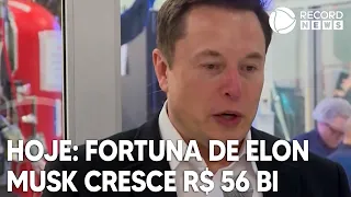 Fortuna de Elon Musk cresce R$ 56 bilhões apenas hoje