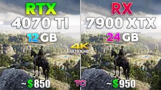 RTX 4070 Ti vs RX 7900 XTX - Test in 10 Games l Ray Tracing