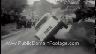 French Stunt Car Show Newsreel archival footage