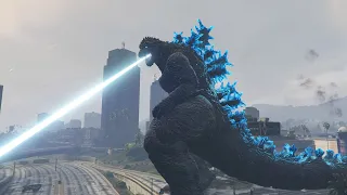 GTA 5 - Godzilla Ride Attack The City