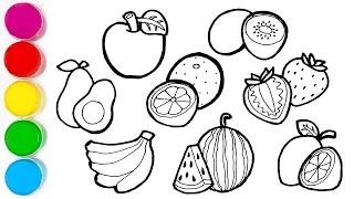 Fruits Coloring and Drawing for Kids