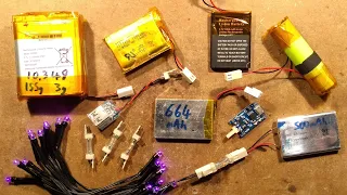 Using salvaged lithium cells to power LEDs directly.  (with protection test)