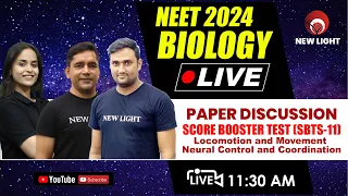 LIVE NEET 2024 | SCORE BOOSTER TEST (SBTS-11) | Biology Paper Discussion | New Light NEET #neet_2024