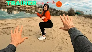 TOP 3 ESCAPING CRAZY FITNESS TRAINER-GIRL By @DumitruComanac  (Extreme Parkour POV Chase)